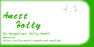 anett holly business card
